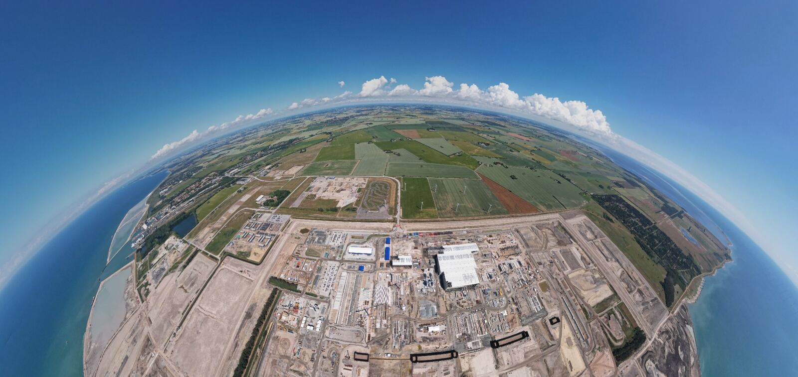 Industriområde set som et 360-graders panorama